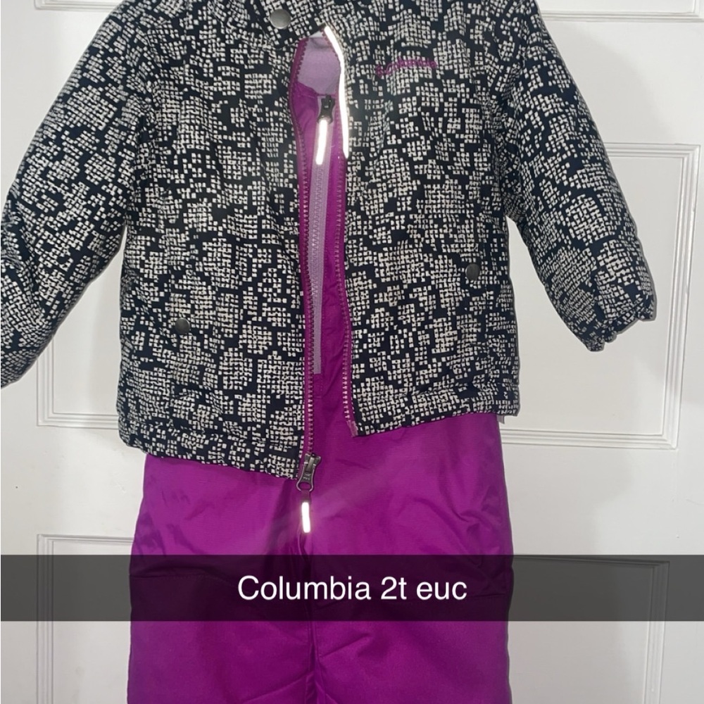 Columbia Toddler Snow Suit in Black and Purple
